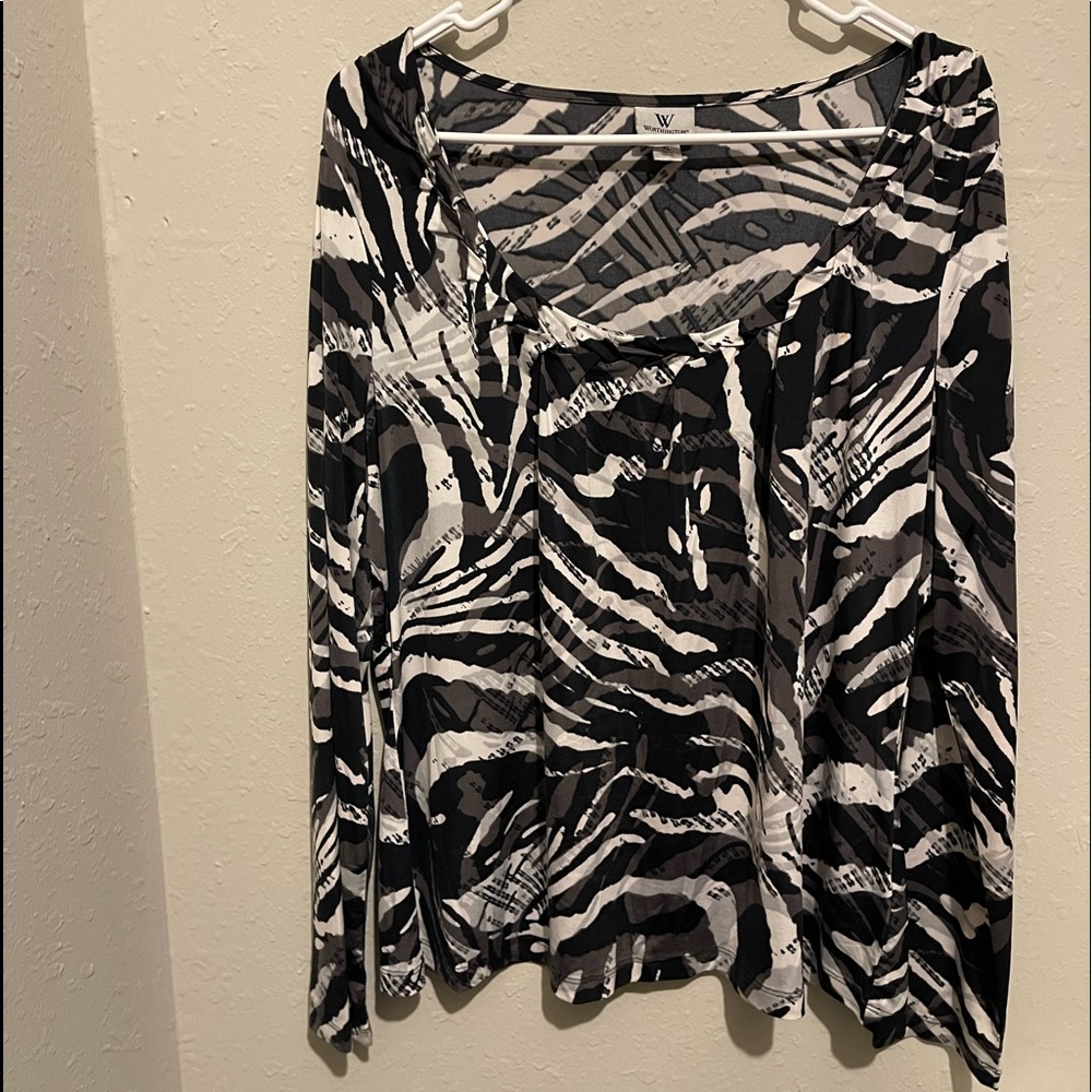 Worthington Top Blouse Stretch Size XLarge